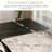 63''-94.5'' Extendable Rectangular Sintered Stone Dining Table Steel Legs, Black Modern Dining Table with Adjustable Foot Pads Seat 6-8