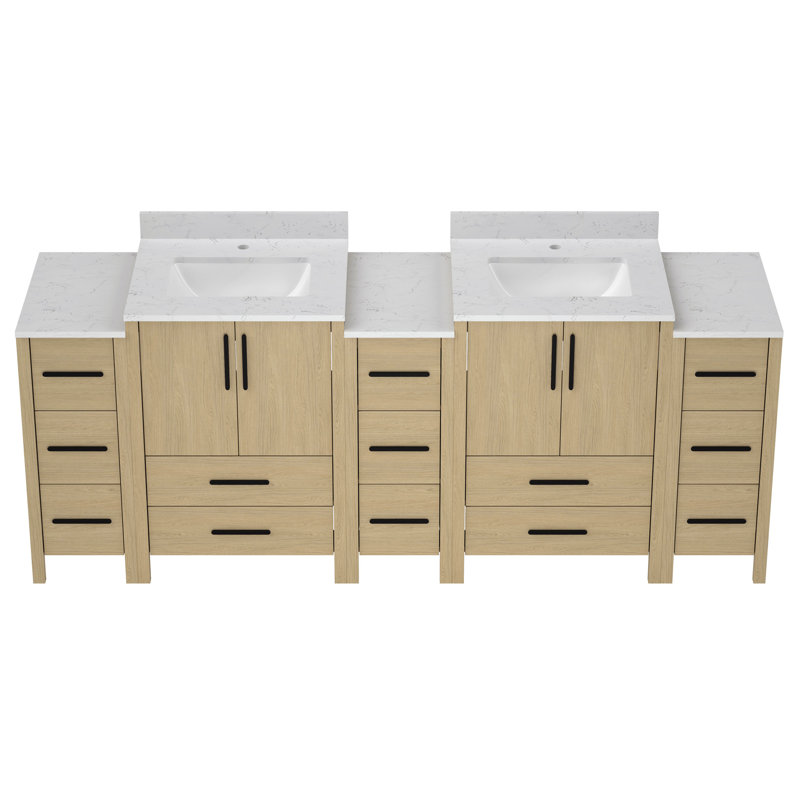 Armoire de meuble-lavabo double 84 po x P 22 po x H 34 po, 84"