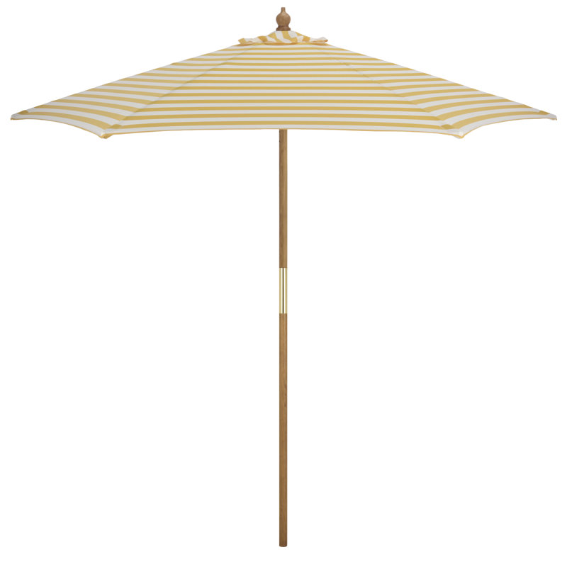 Parasol en bois Jesolo de 2,3 m, Jaune rayé
