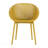 2-Pack Modern All-Weather Lounge Chairs – Lightweight PP Plastic For Indoor/Outdoor Use, Earthy Yellow-797234295