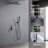 Wall Mounted Shower Faucet In Oil-rubbed Bronze With 10" Rainfall, Handheld Heads And Self-cleaning Nozzle Rainfall Head , System