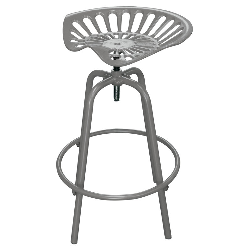 Tractor Seat Stool Gray