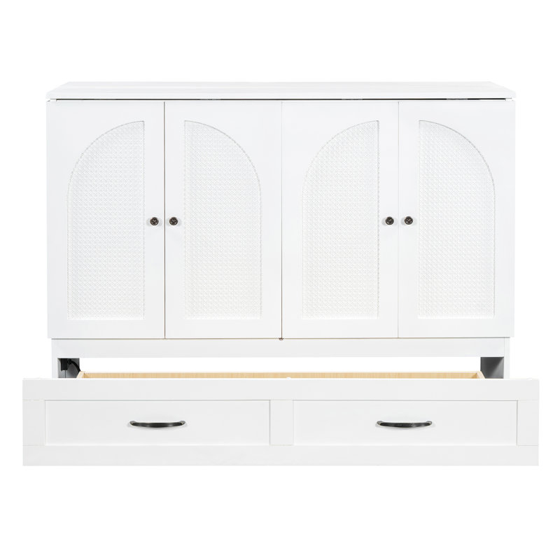 Full Size Bed In White With Plenteous Drawer Space - Saving Solution For Small Apartments. Organize Pillows, Clothes, . Finish Adds Charm. Charging Available. Easy Assembly Instructions. 75.1"l X