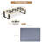 Triple Stainless Steel Pet Bowl Feeder with Bamboo Stand and Non‑Slip Silicone Mat for Cats & Small Dogs