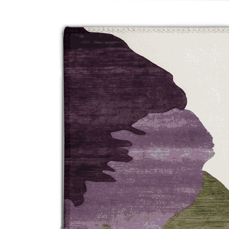 Watercolor Gray Indoor and Outdoor Area Rug, Rectangle 8' x 10'