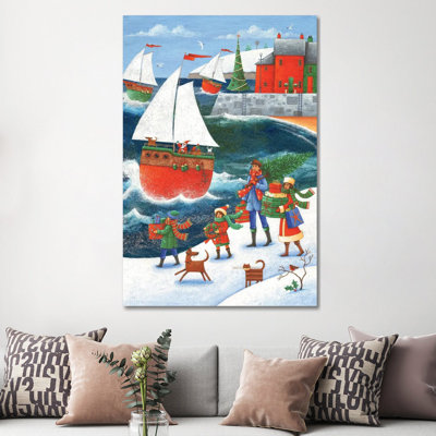 Christmas By The Sea by Peter Adderley - Wrapped Canvas Gallery-Wrapped Canvas Giclée