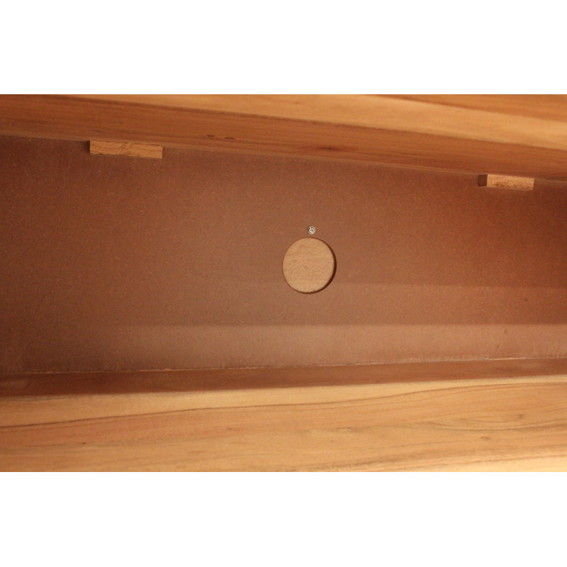Kenaja Rustic Solid Wood Credenza Sideboard With Live Edge In A Natural Finish