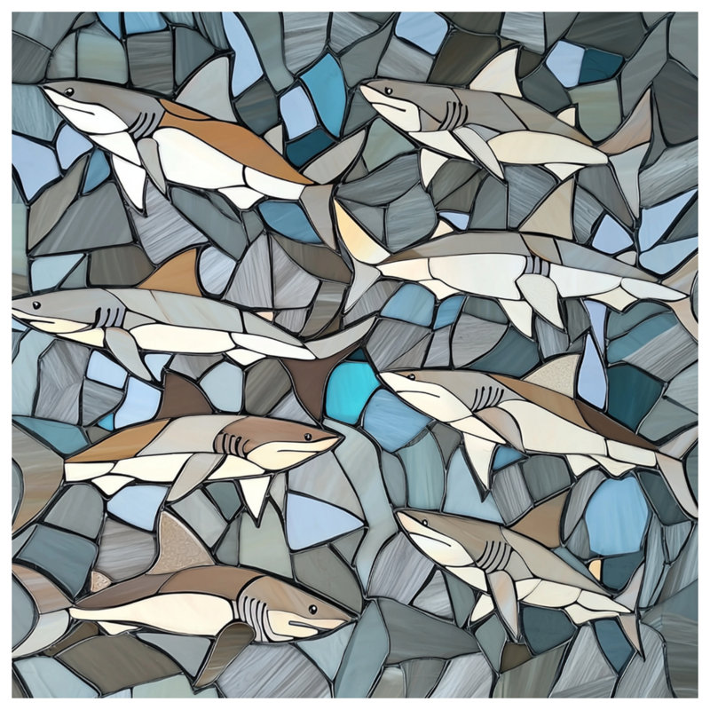 Tapis de bain Sharks, L 24 po x L 17 po