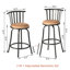 Tabourets pivotants de style industriel de 24 à 29 po à hauteur réglable pour la cuisine, la salle à manger et le bistro