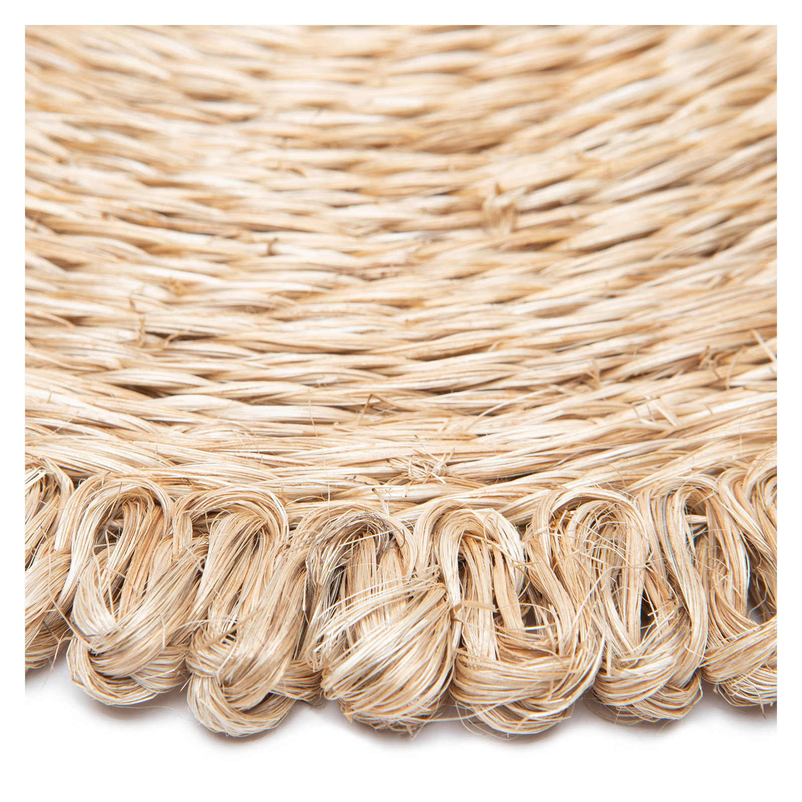 Amaretto Abaca Round Placemat, Natural