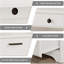 Bureau de direction blanc de 58 pouces avec bureau Storag, bureau de 58 pouces blanc avec 6 tiroirs, bureau de rangement avec rangement, bureau rustique, bureau rustique 