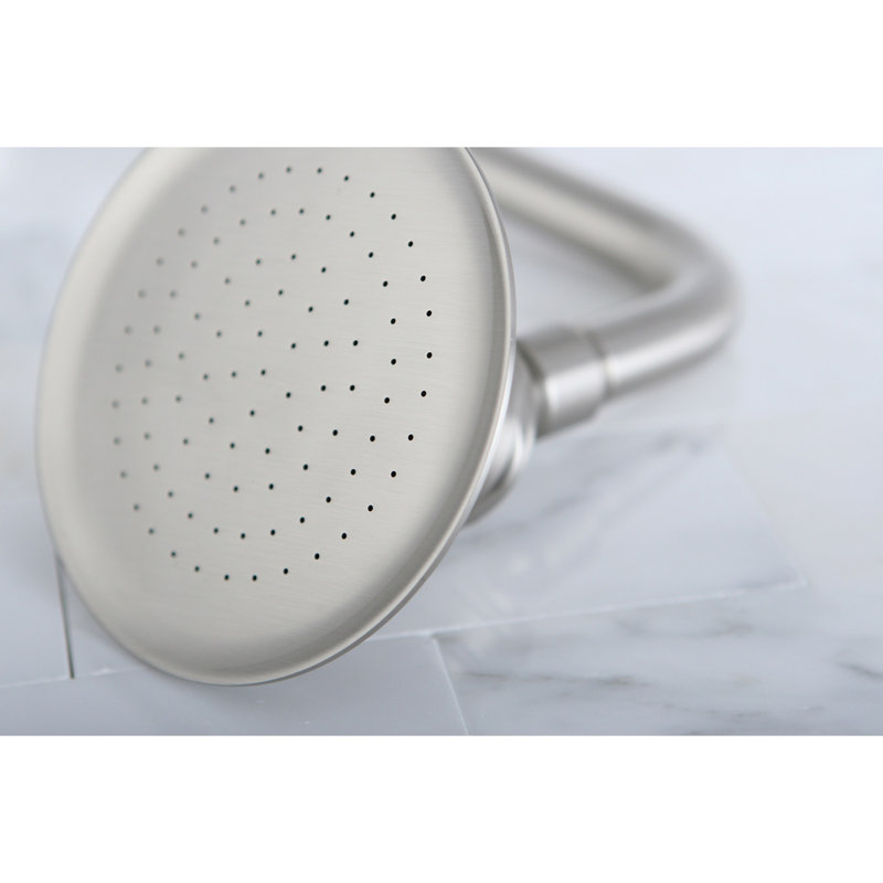 Pomme de douche ronde 4/4 po Kingston, Nickel brossé