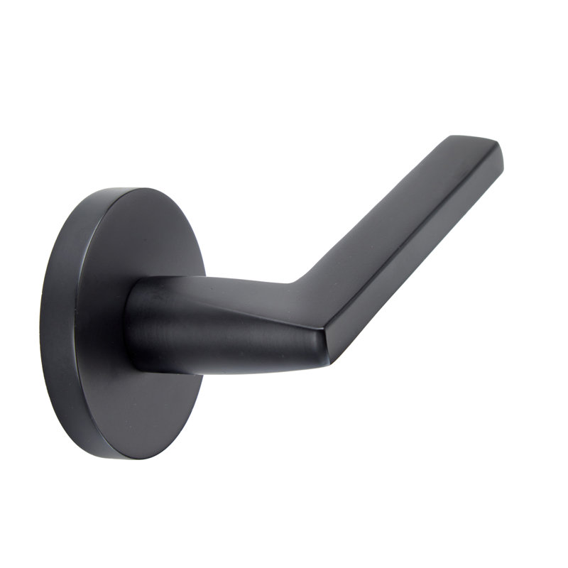 Bravura 839-6 Delray Passage Lever on Round Contemporary Rose in Matte Black