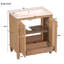 Ensemble de meuble-lavabo autoportant avec tiroir caché, armoire de rangement pour salle de bain 30 po avec lavabo en résine