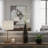 Modern Asymetrical Metal Ribbed Tall Vase for Living Room Decor - Art-Inspired Flower Vases for Table Centerpiece, Bedroom Styling, and Home Decor - Brown-2144235165-2144235164-2144235167