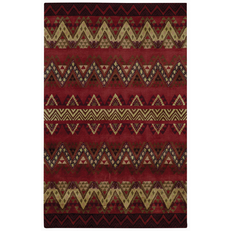 Torland Performance Hand Tufted Wool Southwestern Indoor Rug, Rectangle 3' x 5'