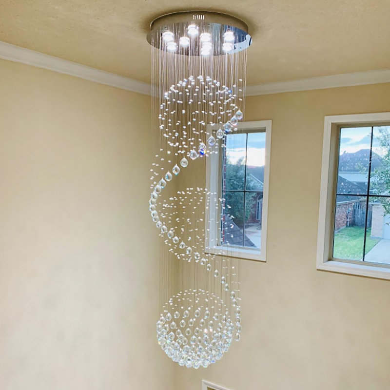 Bryony 9 - Light Glass Dimmable Tiered Chandelier