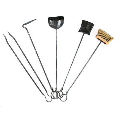 Acacio Piece Iron Fireplace Tool Set Tool Stand