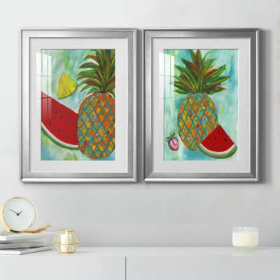 " Pineapple & Watermelon Medley I " 2 - Pieces