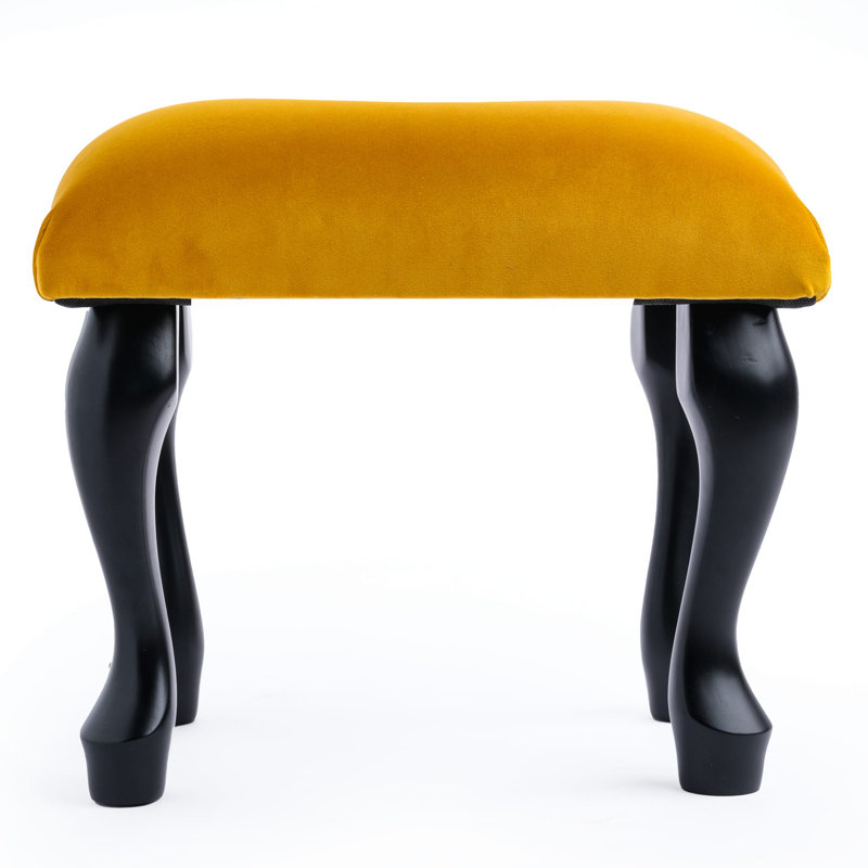 Greggs 38cm Wide Velvet Rectangle Footstool Ottoman