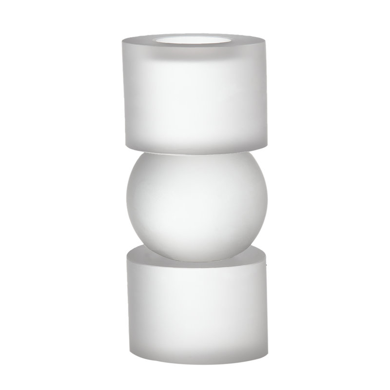 Petit bougeoir en verre Accent Palisade, H 7,1 po x l 3,1 po x P 3,1 po