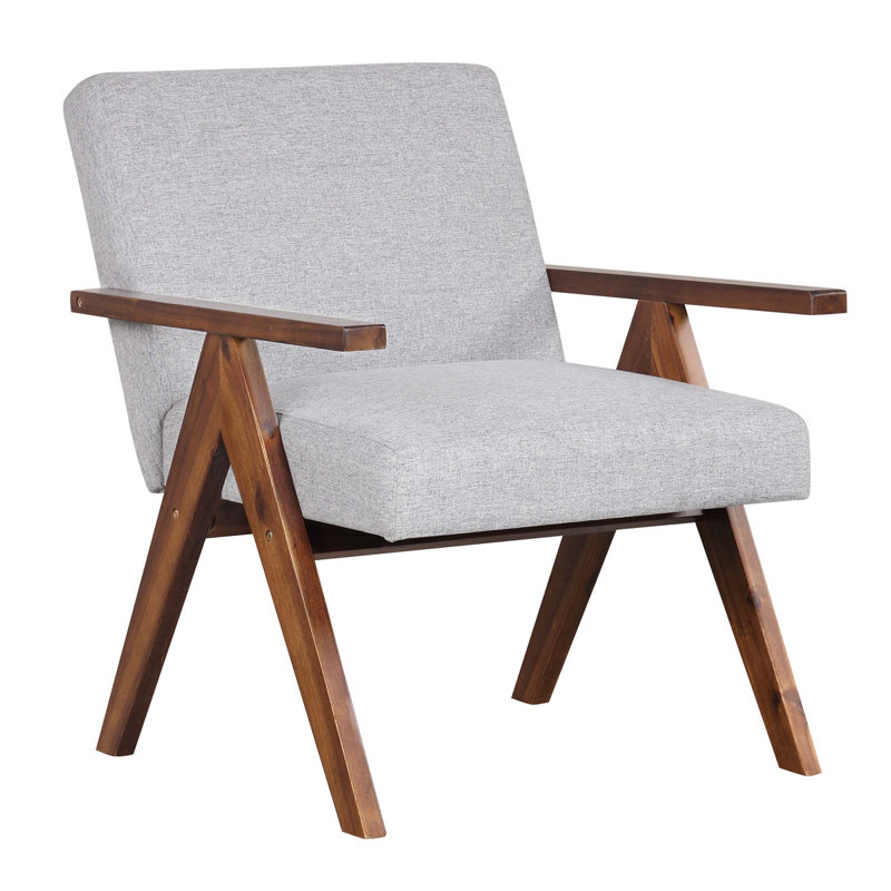 Lacora Upholstered Armchair, Gray Linen