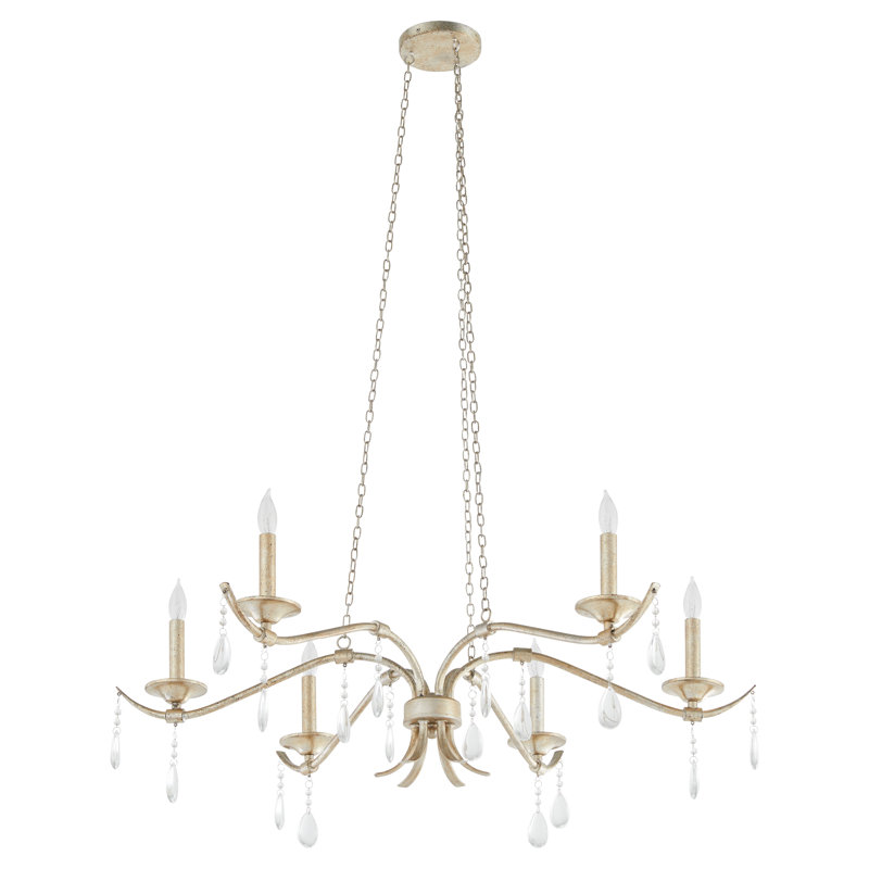 CHANDELIER Gralin 6LT 36 ", Antique Brass