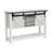 Zev Farmhouse Console Table with Sliding Barn Door and Adjustable Shelf-1421143287