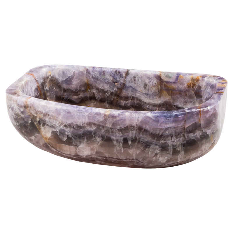 Belfry Bathroom Aveline 730mm L x 520mm W Purple Stone Oval Sink
