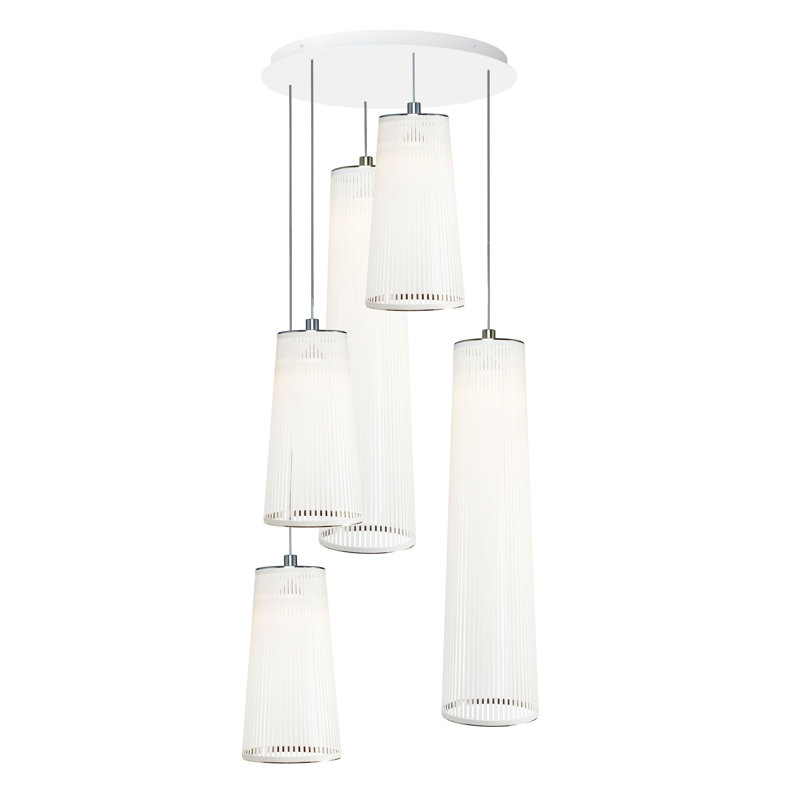 Mélange de lustre Solis, Blanc, H 50 po x l 30 po x P 30 po