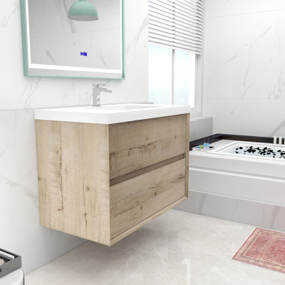 Ensemble de meuble-lavabo mural simple 36 po Attallah