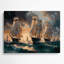 Voilier nautique gris, art mural en métal-1392438049
