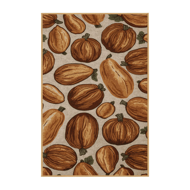  Tapis lavable en légumes Yam, Rectangle 7 pi x 9 pi