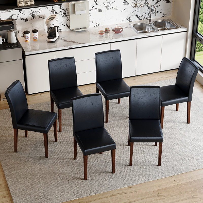 Chaise d'appoint rembourrée avec pieds en métal, 4, Noir, noir, noir, noir, Noir, noir, noir, noir