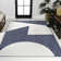 Orbie Modern Geometric Abstract Two-Tone Navy/Cream Indoor/Outdoor Rug