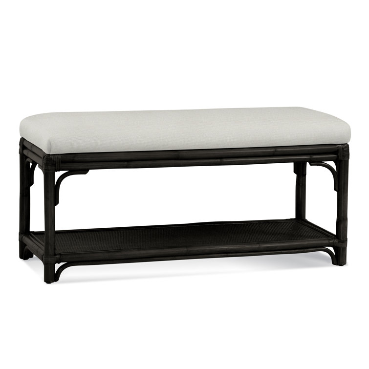 Summer Retreat Wicker Shelf Storage Bench