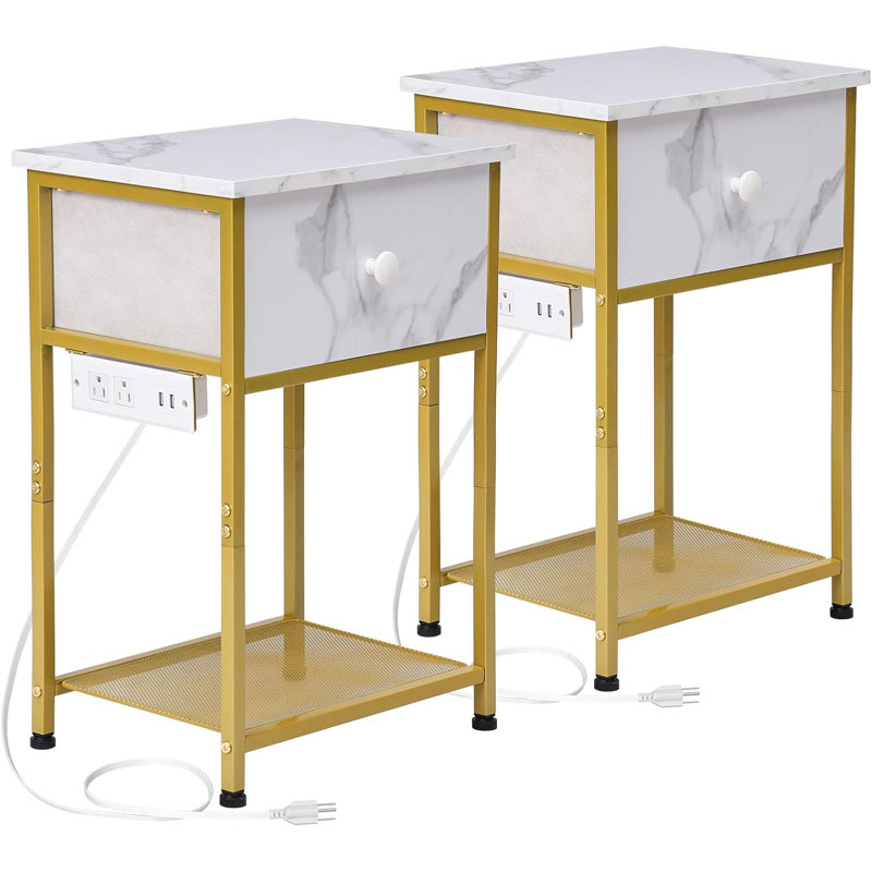 Keri 15.74'' W Metal Nightstand