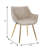 Matthew Leather Dining Chair, Modern Mid Century Accent Chair with Armrests and Iron Legs, Faux Leather Upholstered Kitchen Desk Chair for Dining Room, Living Room, Office Furniture-123223578-108486388