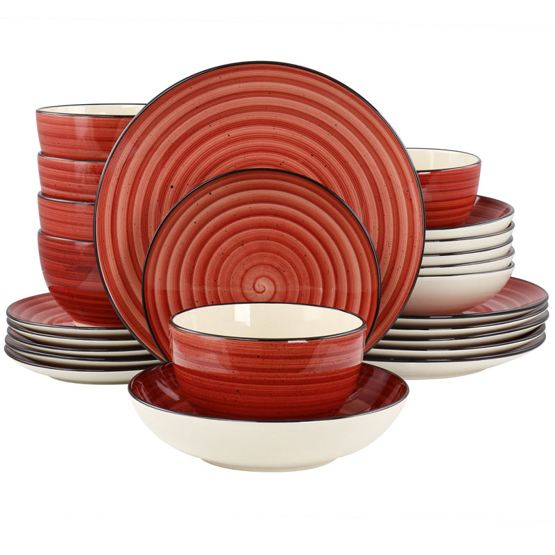 Service de vaisselle Union Rustic Jozephine - Service pour 6, Rouge