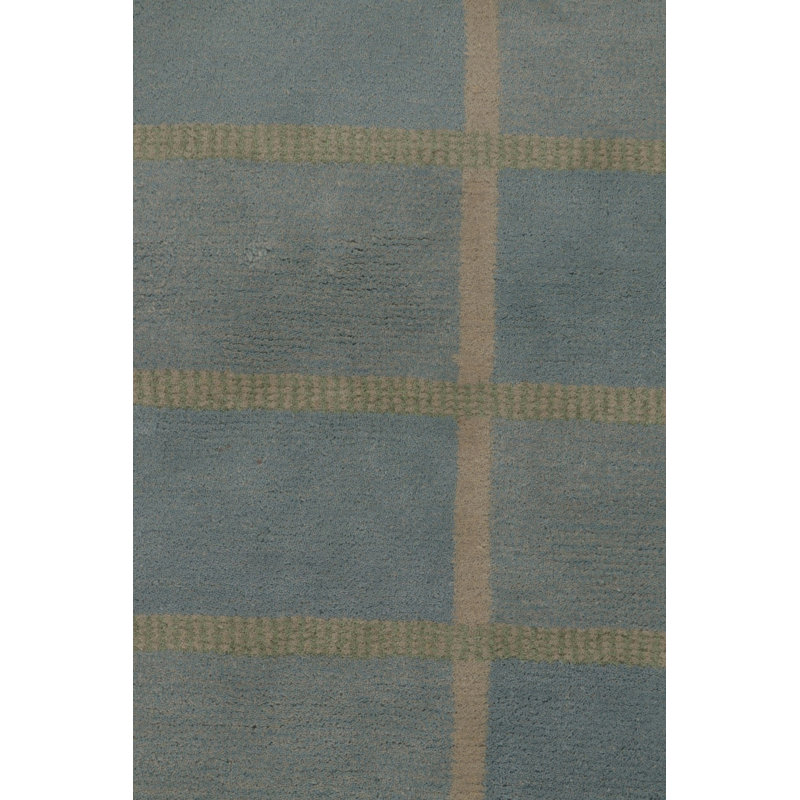 Art Deco Hand Knotted Wool Area Rug, Rectangle 8' x 10'