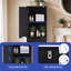 Armoire à linge avec tablettes réglables et panier à linge inclinable-962383905
