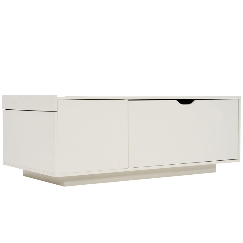 Lift Top Block Coffee Table with Storage