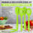 KALUNS 24-Piece Nylon Cooking Utensil Set in Green with Heat-Resistant Kitchen Tools Safe for Nonstick Cookware-100930816