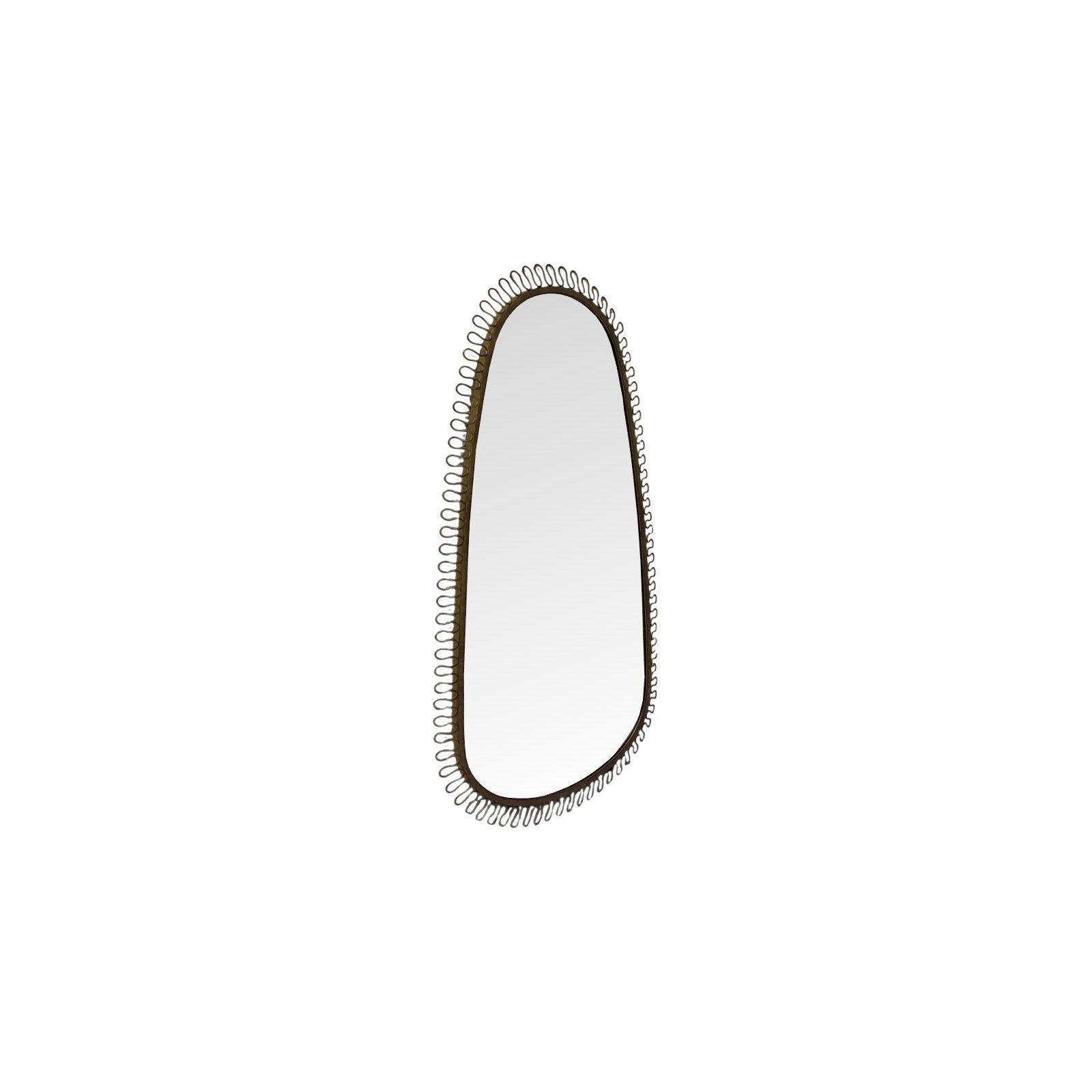 Squiggle Oval Mirror Bronze