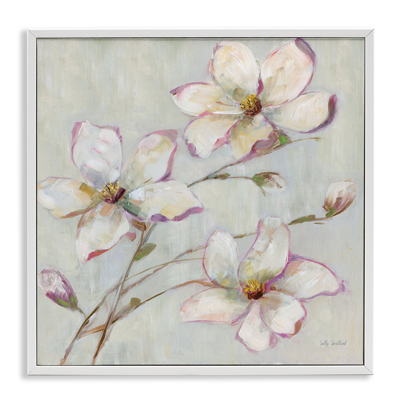 Fleurs de pommier, art giclée par Sally Swatland, Giclée encadrée blanc bord de mer, H 12 po x l 12 po