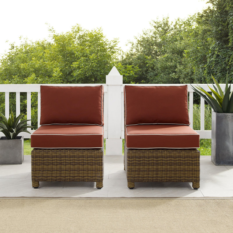 Outdoor Lounge Chair, Brown, Orange