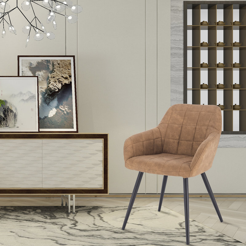 Pretor Upholstered Dining Chair, Brown