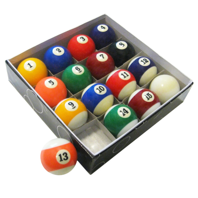 Hathaway Regulation Size Multicolor Polyresin Billiard Ball Set