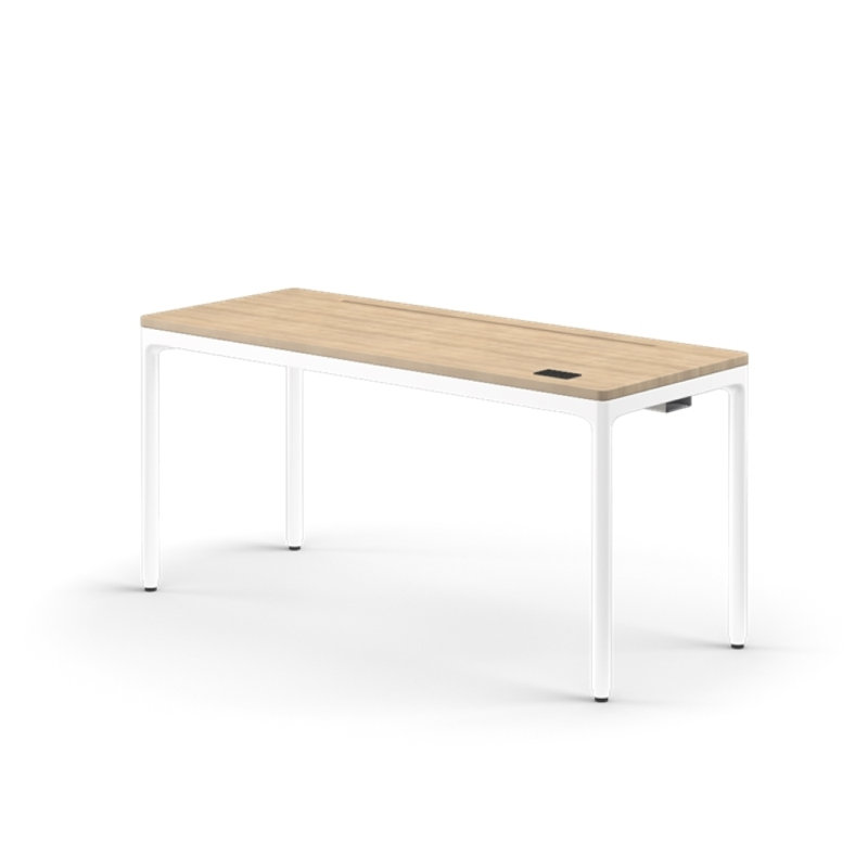 eFloat Quattro Executive Desk, 26.45" H x 58" W x 23" D, Gray/Gray