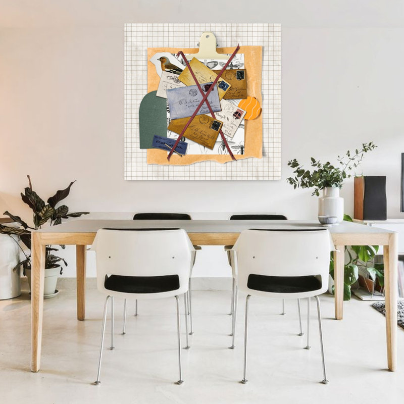 Art contemporain, art abstrait rétro, H 36 po x l 36 po
